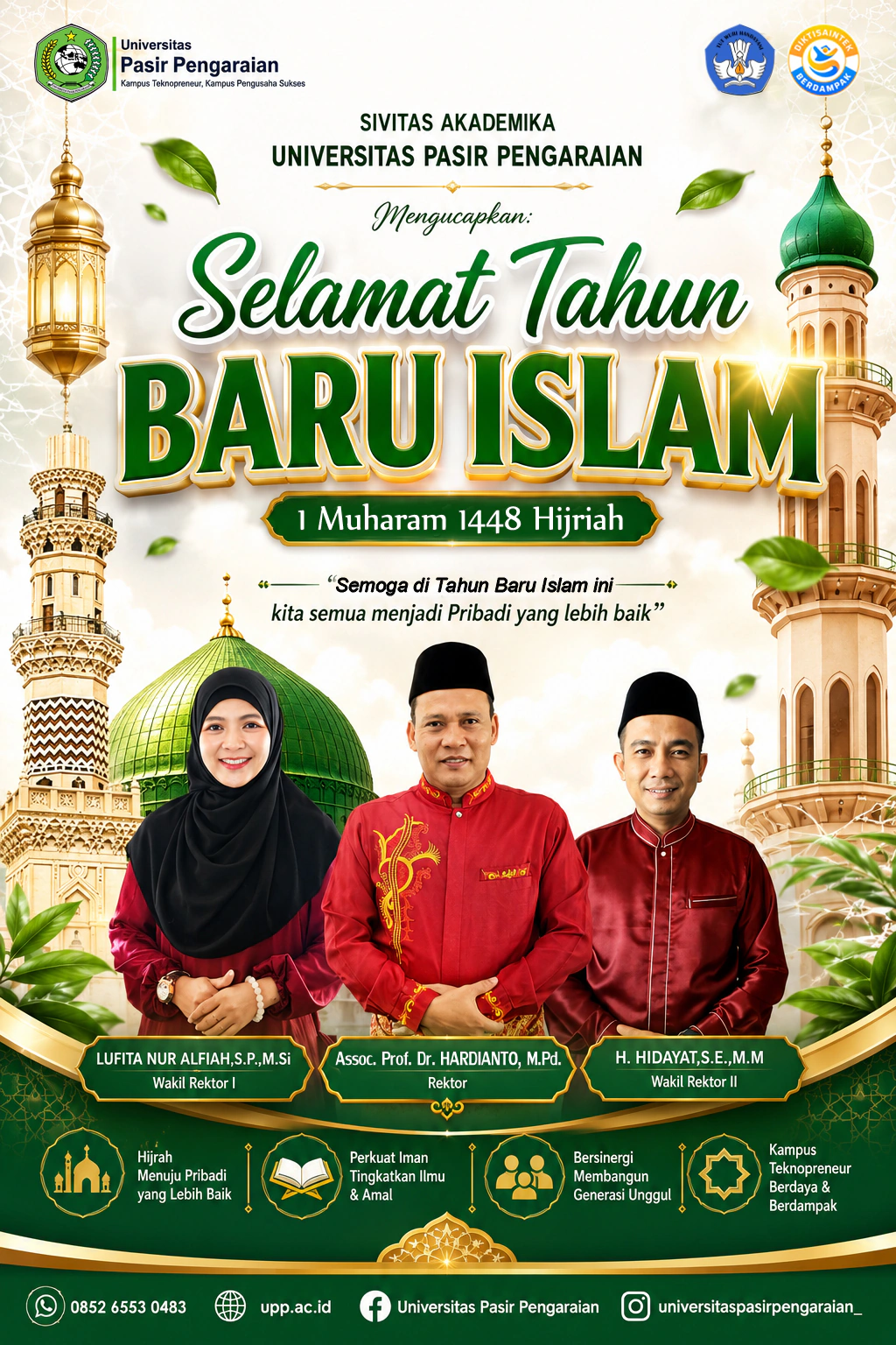 Sivitas Akademika UPP Ucapkan Selamat Tahun Baru Islam 1448 Hijriah, Momentum Refleksi Diri Menuju Pribadi yang Lebih Baik